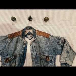 Vintage heavy duty acid wash jean Jacket